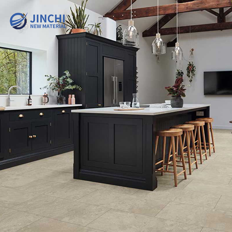 Pavimento vinílico colado com padrão de mármore resistente a manchas