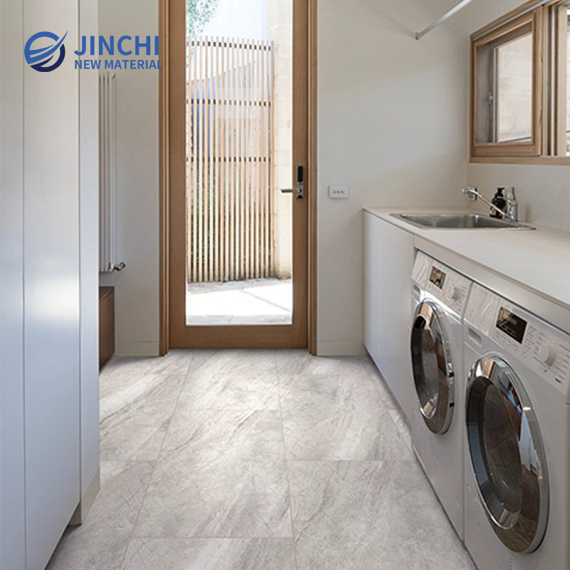 Revestimento de pavimento SPC com camada de desgaste de 0,3 mm em pedra grafite