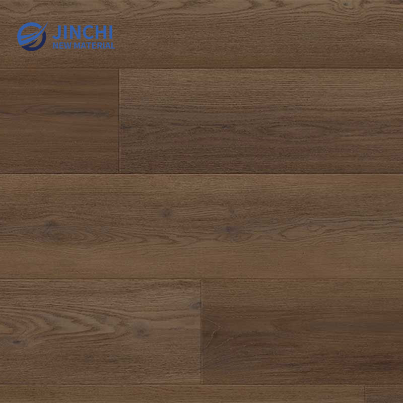 Dark Brown Scratch-embossed Gluedown LVT Flooring