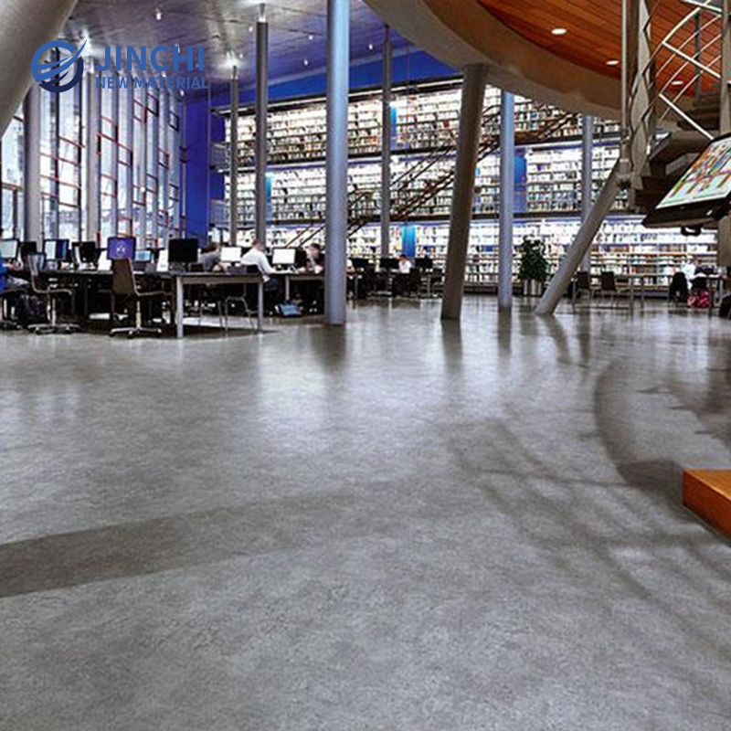 Виниловое напольное покрытие неоднородной структуры, имитирующее бетон