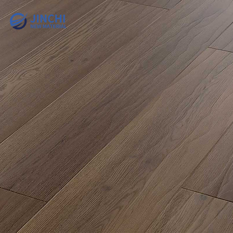 Dark Brown Scratch-embossed Gluedown LVT Flooring