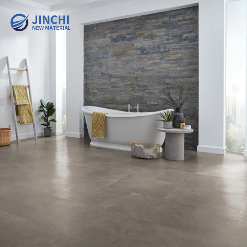 Matte Slate Gray Wear-Resistant Self-Adhesive LVT Flooring