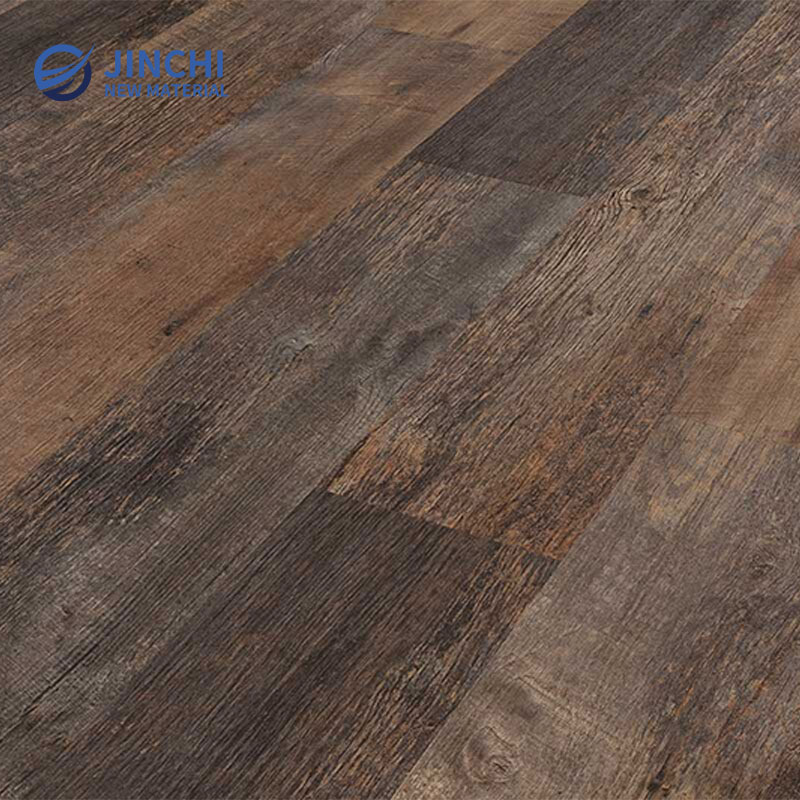 Pavimentos de madeira antiga com textura resistente a riscos, pavimento vinílico colado (LVT).