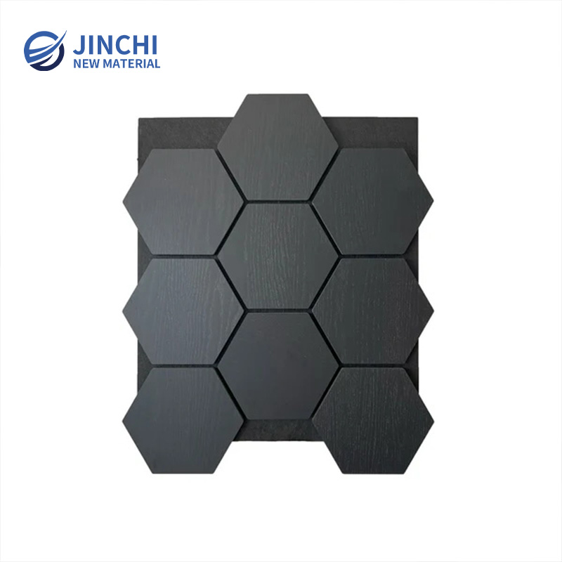 Звукоизоляционные стеновые панели: чёрная шестиугольная звукоизоляционная панель