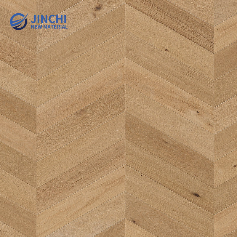 Podłoga SPC Oak Chevron przyjazna dla środowiska i redukująca hałas