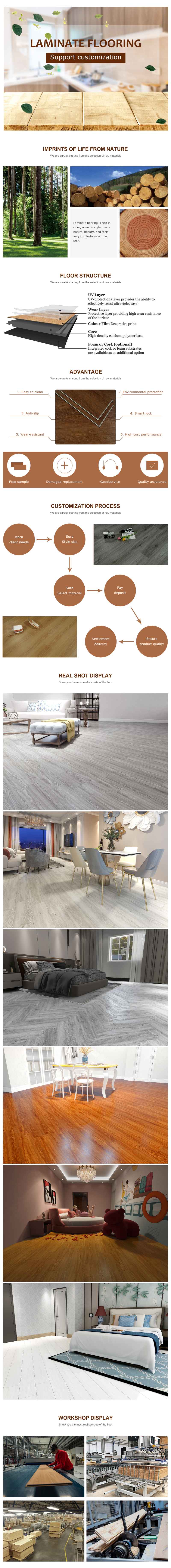 High Gloss Surface Medium Density Fibreboard Laminate Flooring