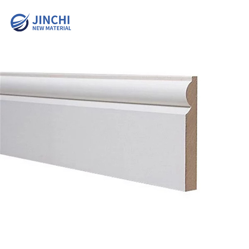 Feuchtigkeitsbeständige, grundierte runde Sockelleiste